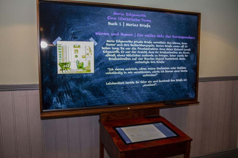 Magic Blackboard electronic display in the Maria Edgeworth Centre