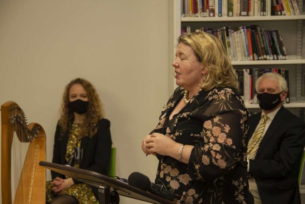 Clíona O’Gallchoir at the launch of her book Key Irish Women Writers "Maria Edgeworth"