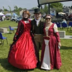 Edgeworth Festival 2024 - photo of three people in period costume