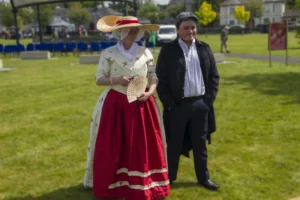 Man and woman in period dress