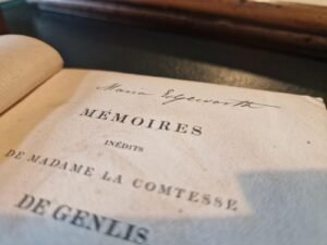 Memoirs of Madame la Comtesse de Genlis with a signature from Maria Edgeworth