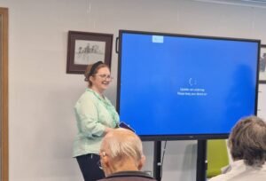 Máiread Ní Chonghaile, Heritage Officer of Longford, opening our film showing in the Library