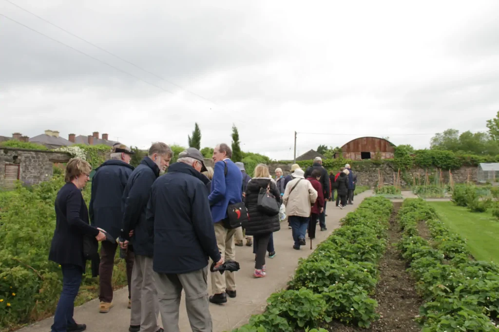 Tour Group in the Walled Garden in Edgeworthstown