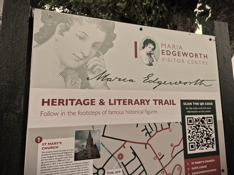 photo of our New Heritage & Literary Trail Sign of Edgeworthstown