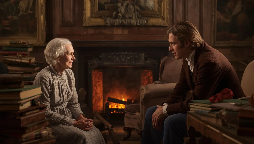 AI generated image of two people talking