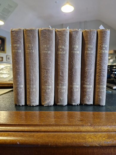 7 books volume of Memoirs of the Life of Sir Walter Scott, Bart. By John Gibson Lockhart
