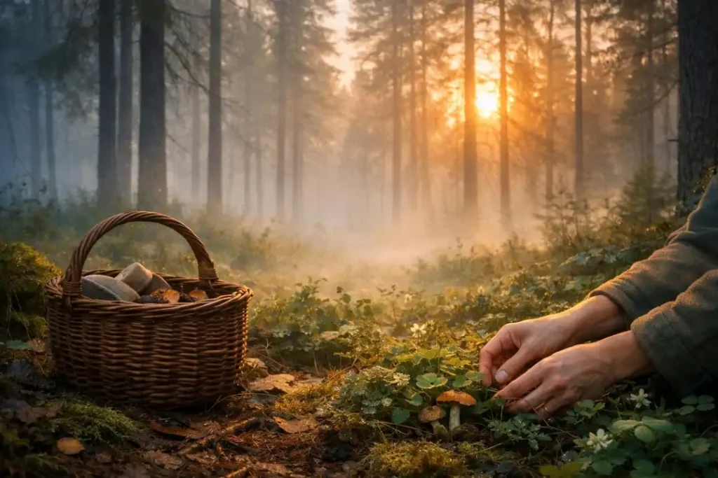 Foraging in a forest