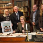 Guests pose for photos at the Maria Edgeworth Centre during the British Ambassador's visit