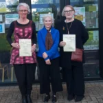 Writer Orla Foyle with winners from the Short Story Competition.