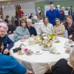 A group of guests at the 18th Century Tea Party
