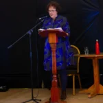 Poet Noelle Lynskey reads from her work in the Green